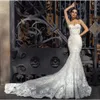 Lace Spassingbride 2024 Mermaid Wedding Jurken Spaghetti Banden trompet Sexy Appliqued Court Train Tulle Country Bridal Jurken YD