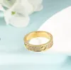 Sterrenring liefdesringen nagel Ring ontwerper voor dames Titanium staal rosé goud verzilverd met volledige diamant voor Man Ringen bruiloft Verloving gif