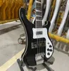 Özel Rickenback 4003 Elektro Gitar, Bas gitar, Basswood gövdesi, siyah renk, gül ağacı klavyesi, 4 telli