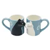 Mugs Anniversary Wedding. Mug Gift Couple For Birthday Cat Coffee Set Matching Glass&Bottle Vintage No Handle