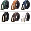 HiTie Mens Orange Brown Belt for Jeans Yellow Green Blue Leather Belts Fashion Cowboy Genuine Strap 240309