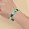 Charm Bracelets Green Enamel Bangles For Women Color Metal Bangle Colorful Jewelry Fashion Trend Accessories Bohemia