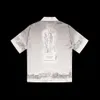 Männer T-Shirts Casablanca Tennis Guardian Gypsum Statue Männer und Frauen Hawaiian Kurzarm Shirts