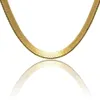 Hiphop Mens Herringbone Chains Blade Chain Gold Necklace Rock Chunky Boys Rapper Nightclub DJ Jewelry Accessories3357