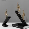 Dekorativa föremål figurer modern enkel figur staty hem vardagsrum interiör bordshylla dekorationer tillbehör klädbutik butik konst ornament t24