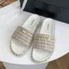 Canali di design Sandali Chanelsandals Scarpe Nuovo Xiaoxiangfeng Weaving Fishermans Sandali e pantofole per le donne Summer One Character Outwear