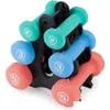 Altri articoli sportivi Pesi a mano Set di manubri con rastrelliera - Neoprene morbido e confortevole per palestra domestica Set di manubri per interni ed esterni Dhsvd