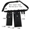 Torby w talii 2pcs dla kobiet moda pu skórzana opakowanie motocyklowy Pasek Kobieta Crossbody Funkcja klatki piersiowej Hip Hop torebka