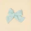 Hair Accessories Baby For Born Toddler Kids Girl Boy Hairpin Cotton Hairclip Cute Solid Color Print Big Bow