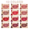 612PCS Kobiety Matte Matte Liquid Lipstick Zestaw Seksowna czerwono dyniowa aksamitne błyszczyki długotrwałe wodoodporne makijaż narzędzia piękności 240229