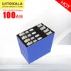 4pcs LiitoKala 3.2V 100Ah 105AH LiFePO4 Rechargeable Battery DIY 12V 24V 36V 48V is Suitable For Golf Cart and Boat Solar System Outdoor Portable Combination