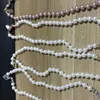 패션 크리스탈 구슬로 된 진주 목걸이 쇄골 체인 목걸이 바로크 초크 여성 파티 보석 선물 상자