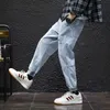 2024 Streetwear Hip Hop Cargo Pants Mens Jeans Elastic Harun Joggers in autunno e primavera vestiti 240304 240304