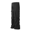 Pantaloni Cargo Uomo Tasche Pantaloni Leggermente Larghi Nero Beige 2024ss