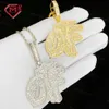 Baguette Moissanite OTF와 함께 실제 VVS 다이아몬드 펜던트 전용 가족 편지 925 Sterling Silver Iced Out 보석 Big Pendant