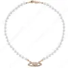 Saturn halsband pärlpärlpärlor diamant tennis halsband kvinna silverkedjor vintage trendig stil desigenr smycken262f