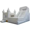 Trampolines commerciaux mariage blanc gonflable château sautant toboggan avec fosse à balles blanc rebond maison Combo