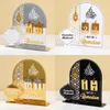 Calendrier de compte à rebours du Ramadan en acrylique, ornement Eid Mubarak, décoration Kareem pour la maison, décoration de fête musulmane islamique, cadeaux 240301