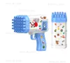 Gun Toys 32 hole fully automatic bubble machine childrens bubble blowing toy bubble gun without battery and bubble water T240309