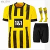 Soccer Jerseys Soccer Jerseys Season Adeyemi 2024 Soccer Football Top Shirt Dortmund Hazard Yeyna Men Kids Kit All Blackh240309