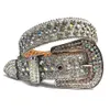 Western Rhinestones Belt Cowgirl Cowboy Blingbling Crystal Studded Leather Belt borttagbar buckl för män Womens Bijoux Cjewelers239T