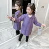 Giubbotti Giacca invernale in lana per ragazza 2024 Versione coreana Sintesi bifacciale Cappotto di moda di media lunghezza Abbigliamento casual per bambini