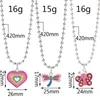 Pendentif Colliers Vintage Mode Couleurs Coeur Libellule Papillon Mignon Collier Insectes Dessin Animé Pour Homme Femmes Hip-hop Collier Bijoux