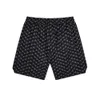 Carta bordada com cordão shorts masculino moda algodão hip-hop casual solto praia shorts 2024ss