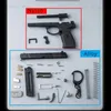 Gun Toys 1 3 Shell Throwing Gun Mini QSZ92 Models Semi Alloy Pistol Toys Detachable Toy Gun Ornament Pendant Fake Gun for Adult Gift T240309