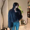 2023 New Small Short Fox Hair Car Stripe Fur Coat Women Young Men's Horseshoe Sleeves For Slimming And Versatile Use 737621