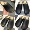 2024 Vintage Borsted Color Casual Love Shoes Simple Head Casual Single Shoes Round Head Masked Calf Leather Three Color Anti Slip Sole For Womens tofflor