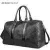 Sacs Duffel ZEROFRONT 2021 Design Tissé Modèle PU Cuir Portable Multi-fonction Sac À Main Haute Capacité Sac De Voyage Pour Hommes Bla286C 289y