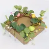 Декоративные цветы пасхальное яйцо эвкалипт гирлянда моделирование весеннее растение венок для детей благоприятствует счастливая вечеринка подарки на дом украшение