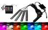 Voiture USB LED RGB atmosphère bande lumineuse 4 en 1 télécommande commande vocale intérieur style décoratif dynamique atmosphère lamp88531066506532