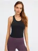 Yoga-outfit Stijlvol vest Dames Gym Sport-bh Fitness Workout Top Hoge impact tank Push-up Hardlopen strak ondergoed met borstkussens