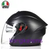 New AGV K5 Double Lens Half Helmet Motorcycle Male Safety Running Big Fish Eating Small FLFH