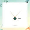 Designer Pendant Necklace Sweet Vanca Clover Necklace For Womens Luxury Small and Popular 18K Rose Gold Lucky Grass Collar Chain 5206