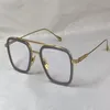 Óculos ópticos masculinos de design de moda 006 quadrado K moldura dourada estilo simples óculos transparentes de alta qualidade lente transparente 261y