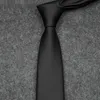 Neck Ties Designer Formal Business Work Professional Student Korean Edition Narrow Fashion Groom Wedding Black Solid 8cm 6cm Mens Tie 2VPR