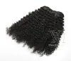 Vmae Peruvian Afro Kinky Curly Click in Human Hair Extension 3A 3B 4A 4B 4C Clip w 120G Natural Color2353774