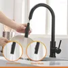 Küchenarmaturen 304 Edelstahl Smart Touch Waschbecken Wasserhahn Zugdüse