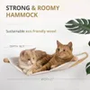 Solid Wood Cat Scratching Climbing Post Ladder and Wall-mounted Cat Hammock Bed Board Cat Shelves Perche Pet Furniture Cat Toys 240229