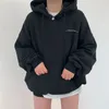 Retro ins brevtryck Löst tröjor Kvinnor Sweatshirts Japanska Harajuku Ulzzang Kvinnliga Koreanska söta kläder för kvinnor 240309