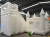 Trampolines commerciaux mariage blanc gonflable château sautant toboggan avec fosse à balles blanc rebond maison Combo