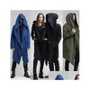 Trench da uomo Fashion Designer Cappotto lungo da uomo Autunno Inverno Antivento Slim Trench solido Plus Size Drop Delivery Abbigliamento Uomo Clot Dhtjz