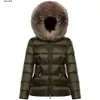 Femmes Nylon Court Down Veste Fermeture À Glissière Poches Beltthick Manteau Chaud Classique Designer Lady Fourrure Capuche Longue Hiver Outwear Evvb