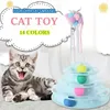 3/4 nivåer Cat Toy Tower spårar Interactive Pet Toy Training Amusement Toys For Cats Kitten Cat Tunnel Cat Accessories Pet Objekt 240227