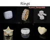 Iced Out Sier Bling Diamond Mens Real Moissanite Hip Hop Ring