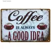 Metalen Schilderij Metalen Bord Retro Decor Koffie Vintage Tin Bord Plaque Metalen Plaat Muur Kunst Posters Voor Keuken Bar Cafe Kamer Retro Ijzer Schilderen T240314