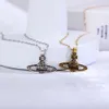 Viviennes Westwoods Saturn collier femme titane chaîne pendentif Simple mode bijoux